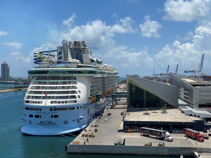 Cruise terminal A at the Port of Miami