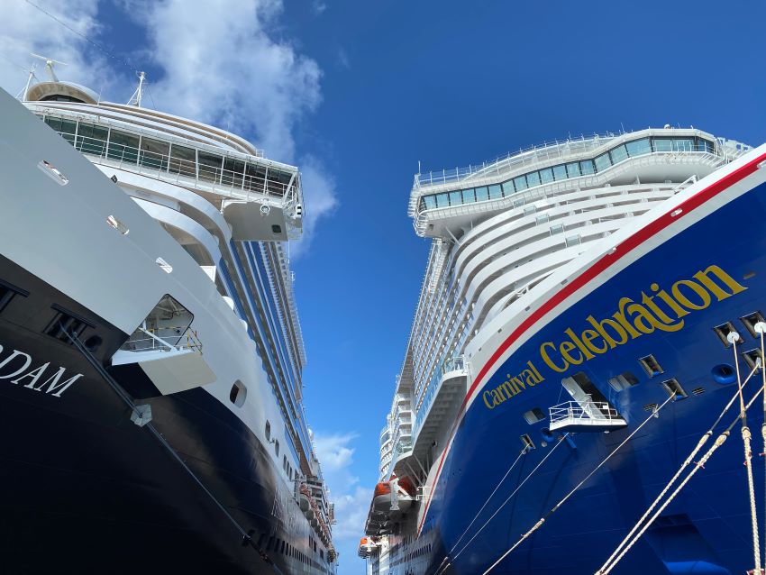 Docked ships in Grand Turk