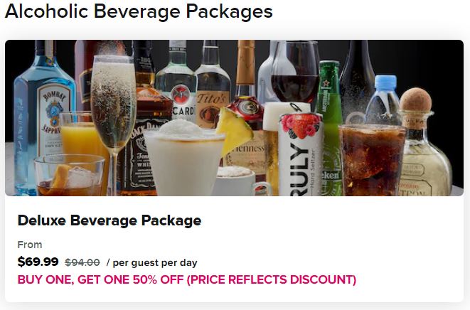 Drink package price on Royal Caribbean.