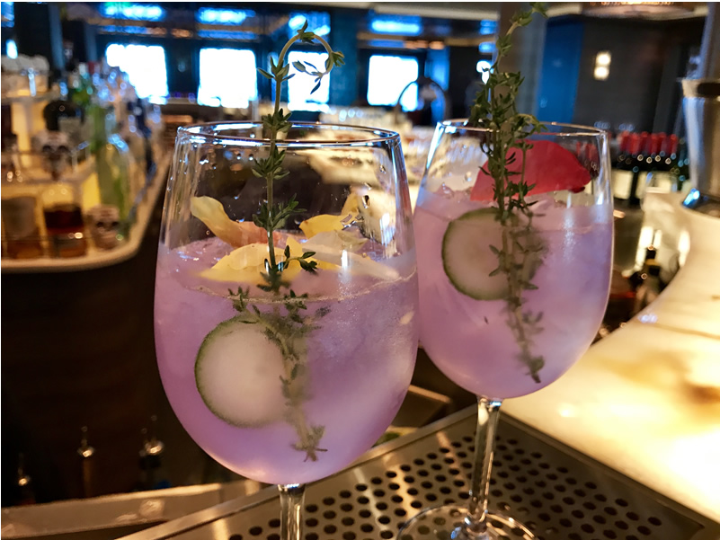 Drinks on a bar top