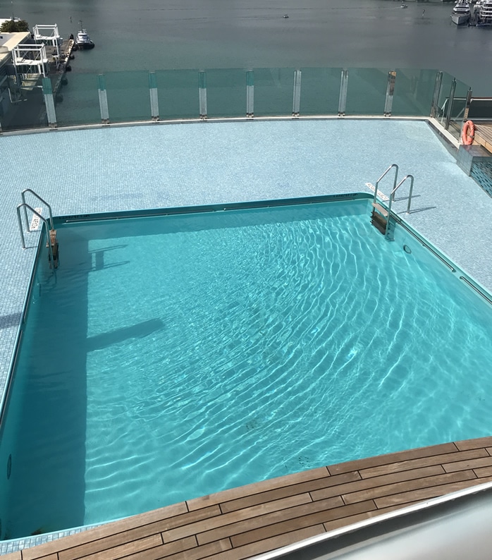 Empty cruise ship pool
