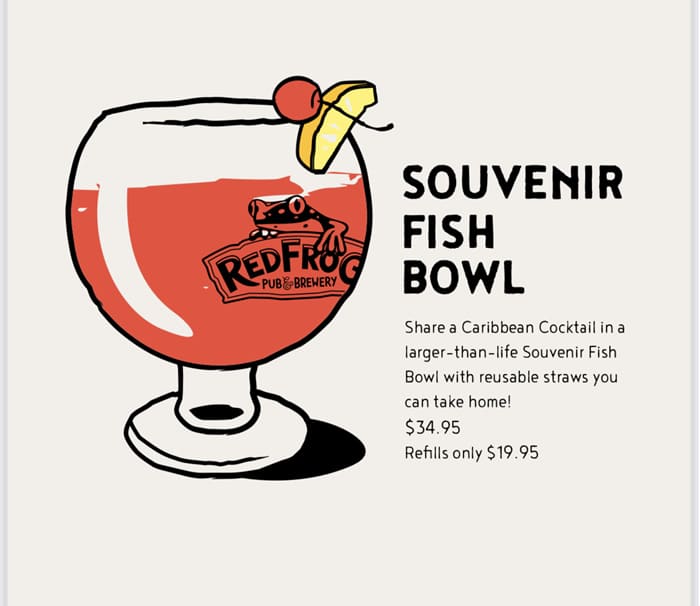 Fish bowl on the menu