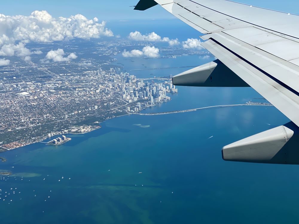 Flying over Miami