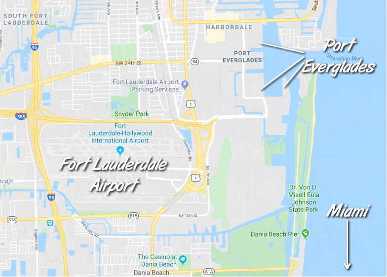 map of port everglades cruise terminal