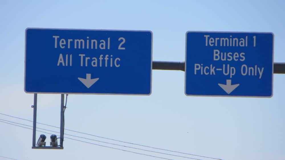 Galveston shuttle sign