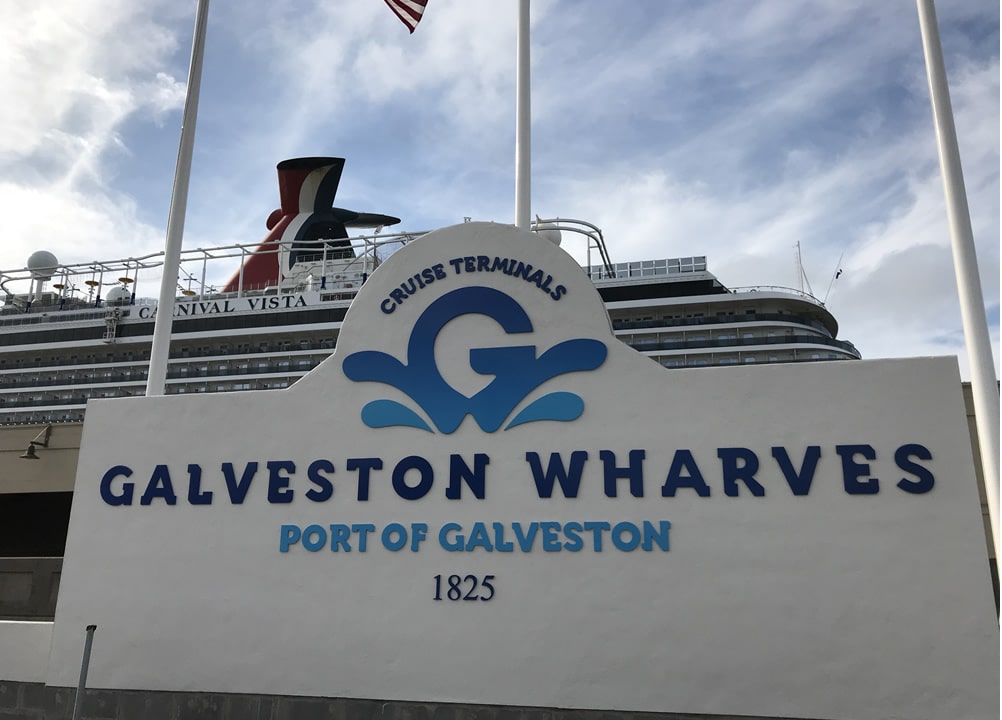 Port of Galveston sign