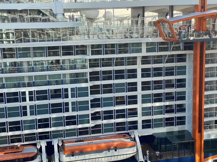 Infinite balcony cabins on a cruise.