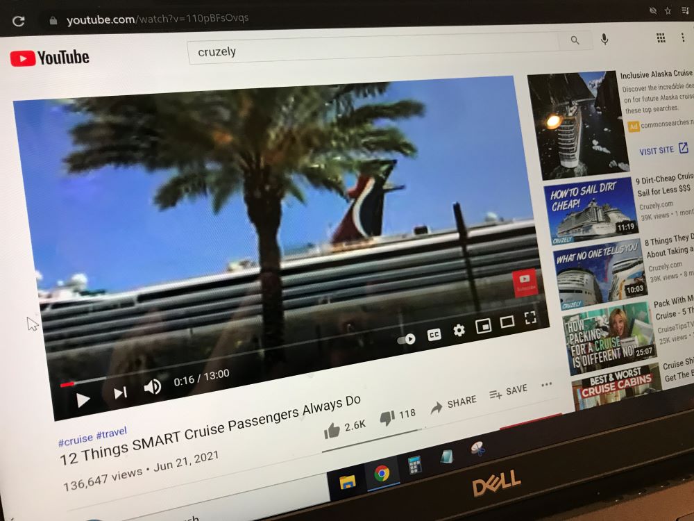 Internet wi-fi-access on a Carnival cruise