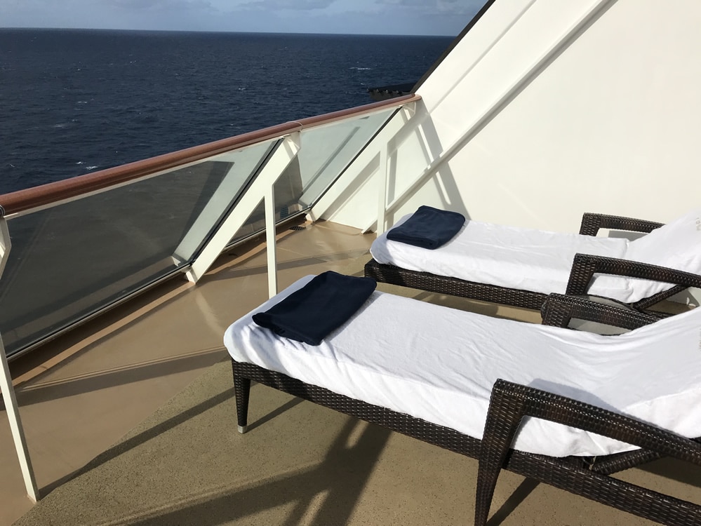 Large balcony on a cruise ship