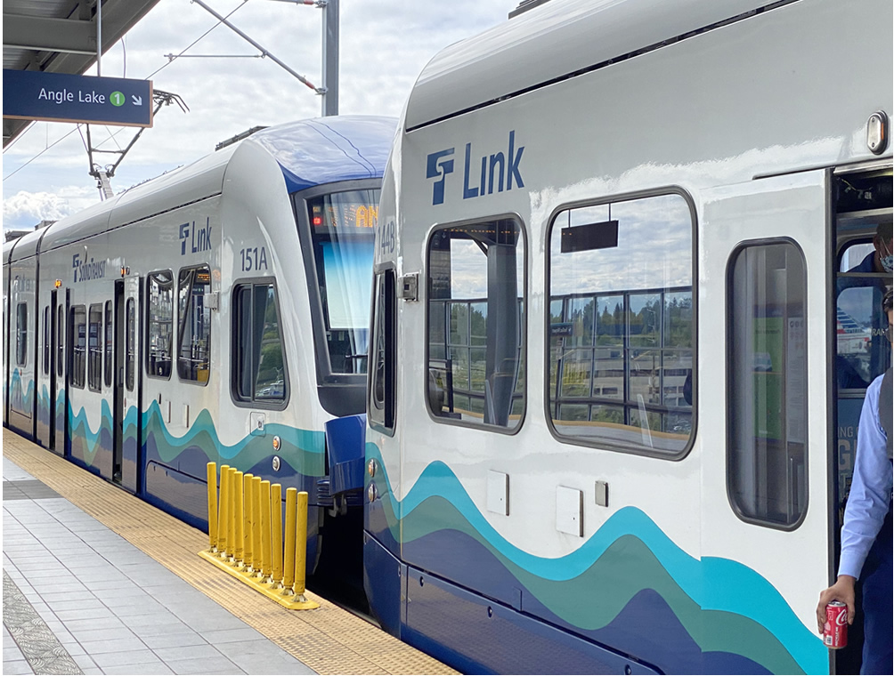 Seattle's Link train to the cruise port.