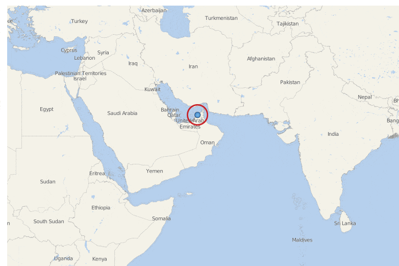 Location of MSC Bellissima
