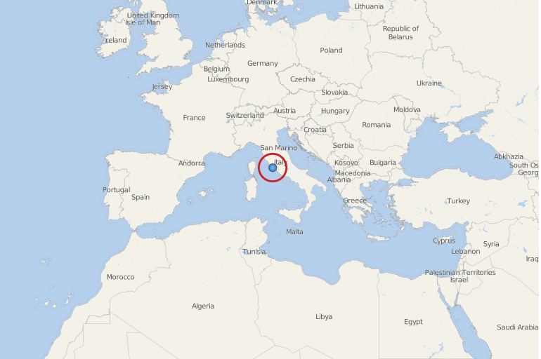Location of MSC Grandiosa