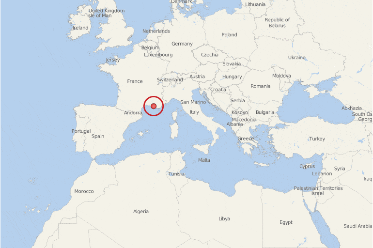 Location of Costa Smeralda