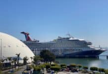 12 Convenient Los Angeles & Long Beach Cruise Hotels Close to the Ports View of the Long Beach terminal with a Carnival ship.
