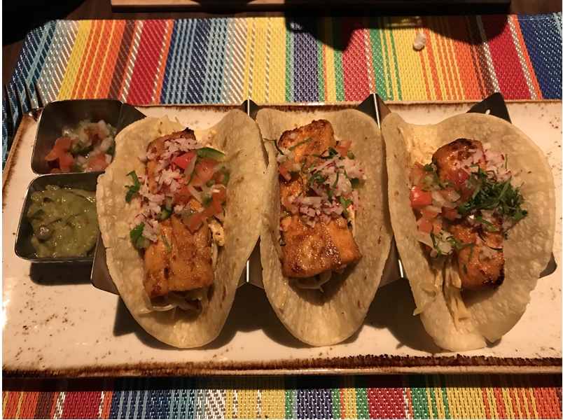 Fish tacos on Los Lobos aboard Norwegian Cruise Lines