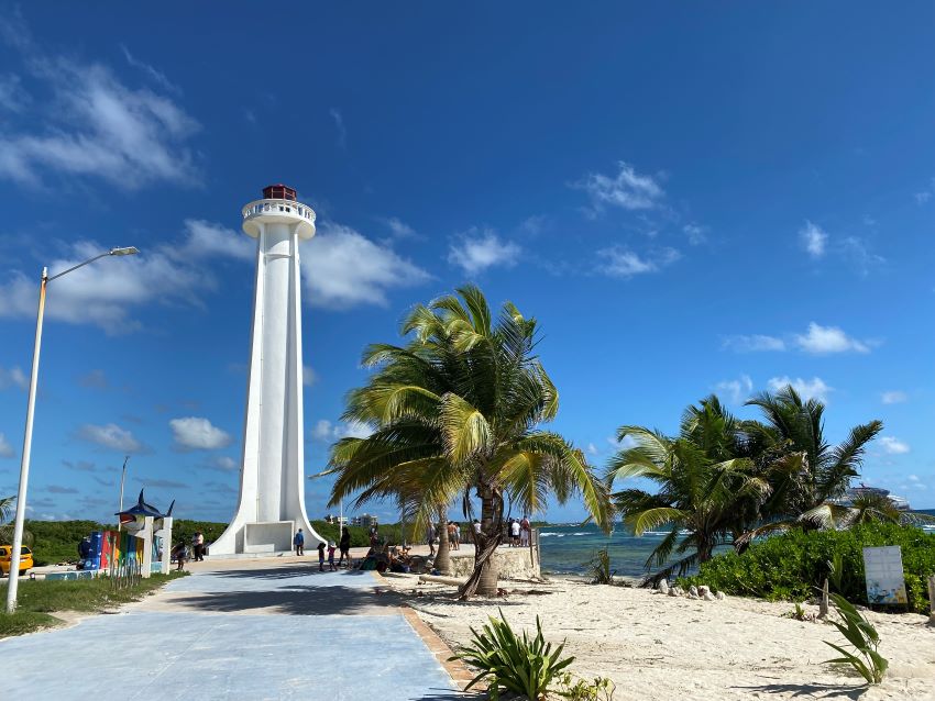 Lighthouse in Mahahual, Mexico