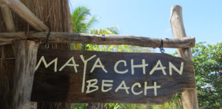 Maya Chan Beach Resort Review | Costa Maya, Mexico (Cost, Pictures, and More) Maya Chan Beach Entrance Sign