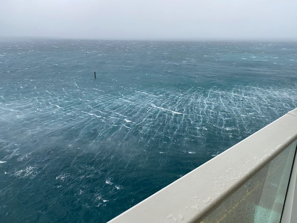 Tropical squall while on a cruise