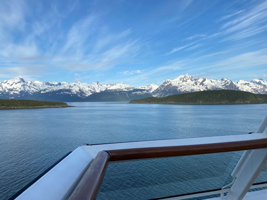 Mountain view from cruise ship in Alaska