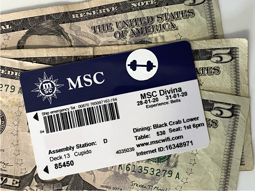 msc cruise line gratuities