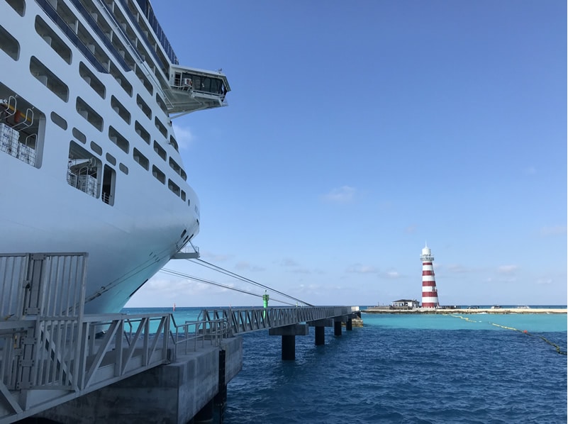 MSC Divina in port in Ocean Cay