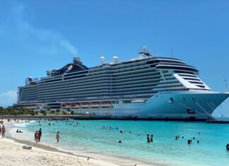 A Major Cruise Line Quietly Raises the Price of a Big Onboard Expense MSC Seaside docked at Ocean Cay.