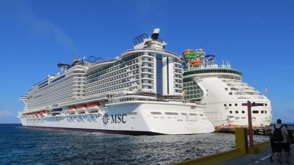 MSC Seaside docked in Cozumel