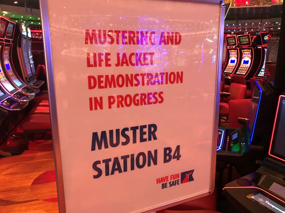 Muster station on Vista