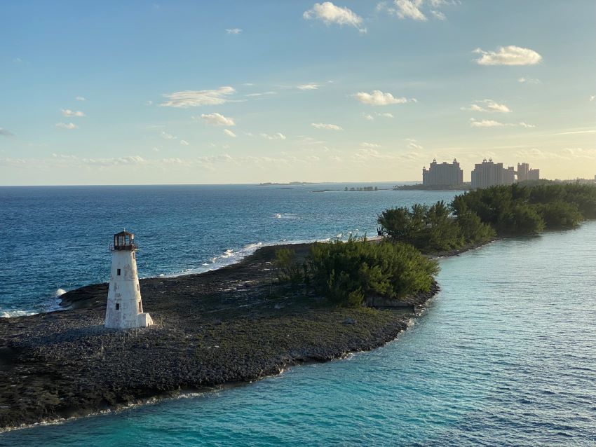 Nassau view of lighthouse and Atlantis