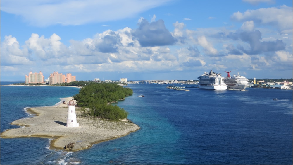 Docked ships in Nassau