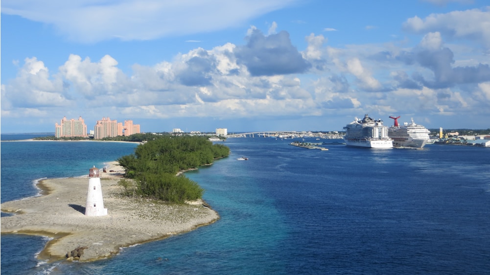 Port of Nassau with ships docked