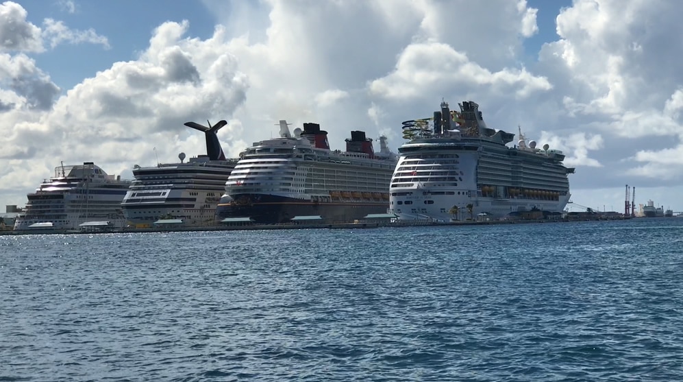 Ships docked in Nassau