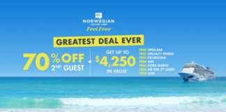 Norwegian Announces “Greatest Deal Ever” With 7 Free Offers & 70% Off Second Guest NCL Greatest Deal Ever