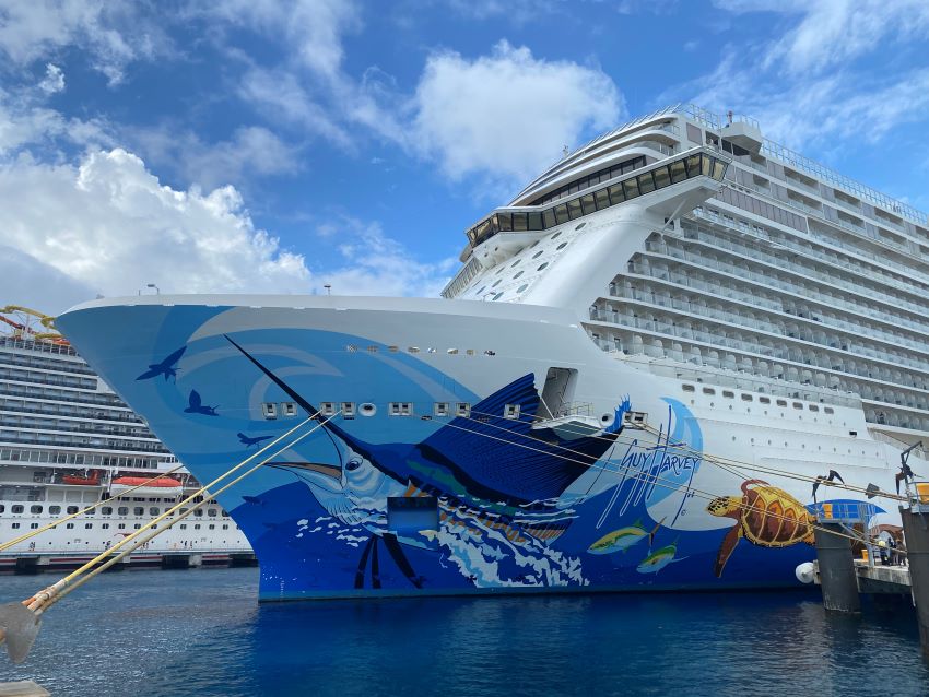 NCL Escape docked in Cozumel