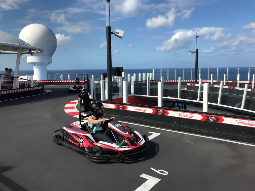Go-kart on a cruise ship