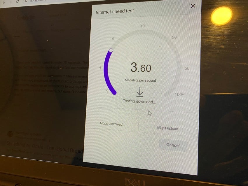 Internet speed test for NCL wifi