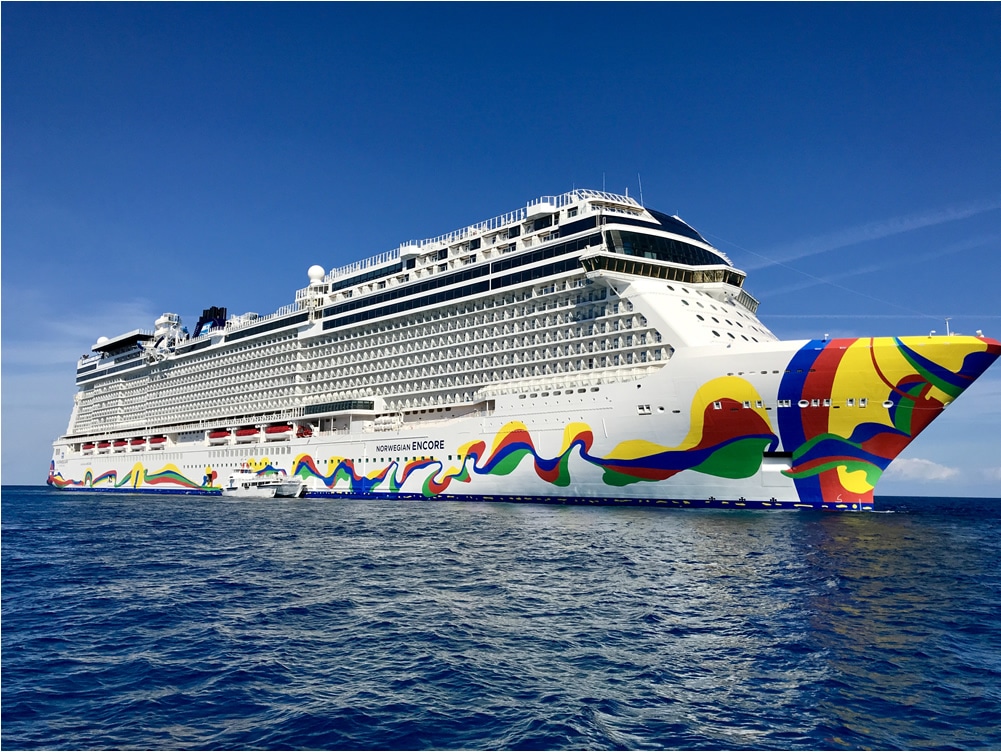 Norwegian Encore at sea