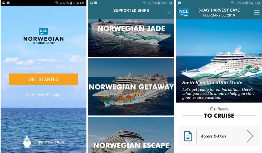 Booking an excursion on the Norwegian app