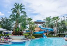 17 Amazing Orlando Hotels With TONS for Kids to Do (Waterparks, Mini-Golf & More) Orlando hotel pool with waterslide for kids