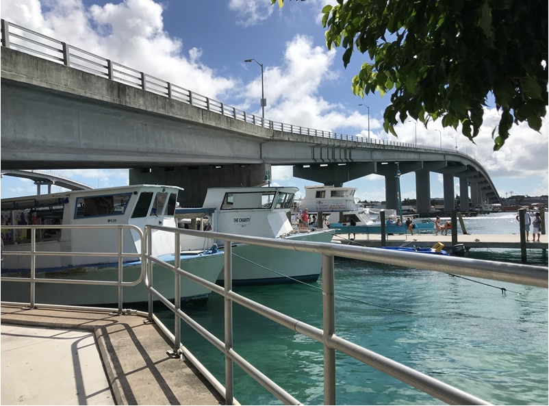Ferry landing on Paradise Island
