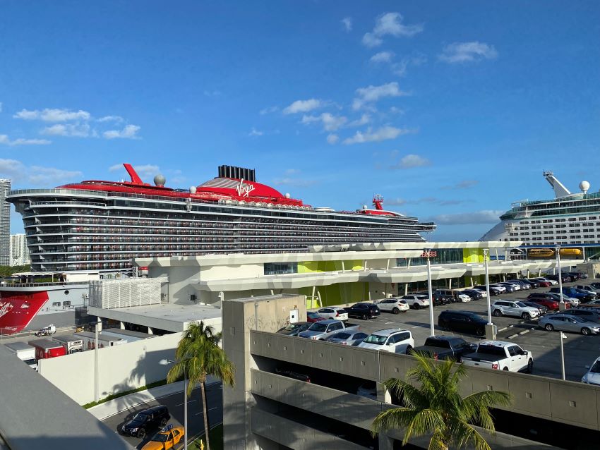 Parking garage at the Port of Miami.