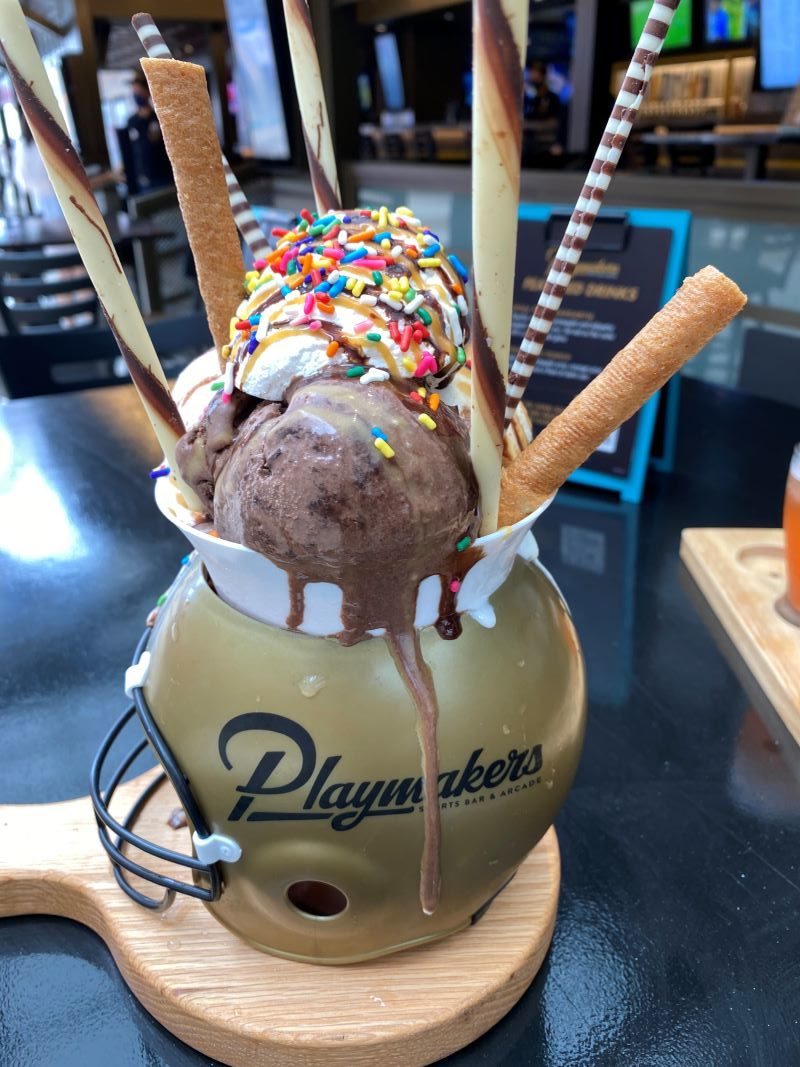 Touchdown sundae at Playmakers