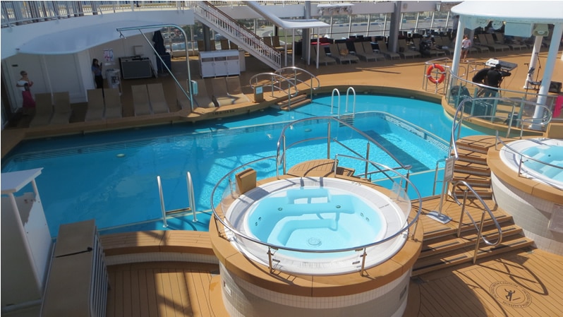 Pool area on a cruise ship