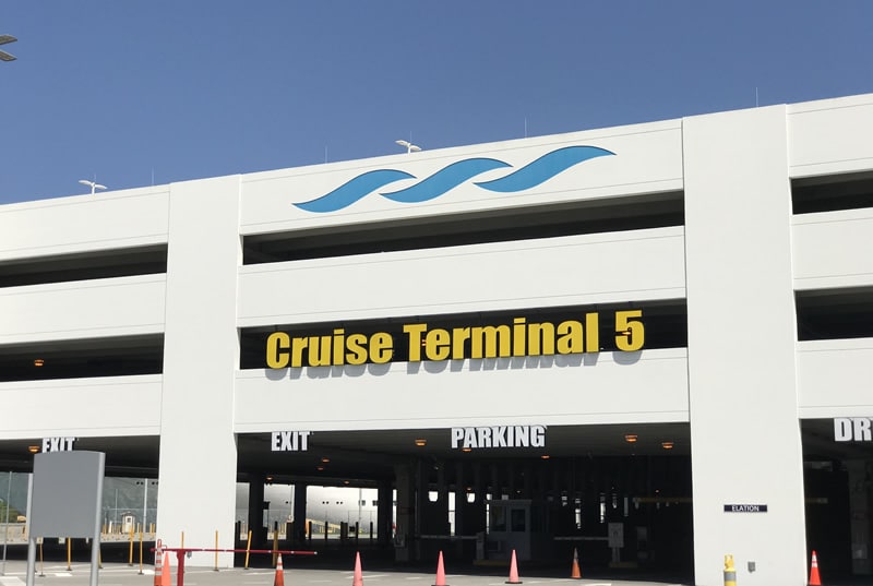 Parking garage at Port Canaveral cruise terminal