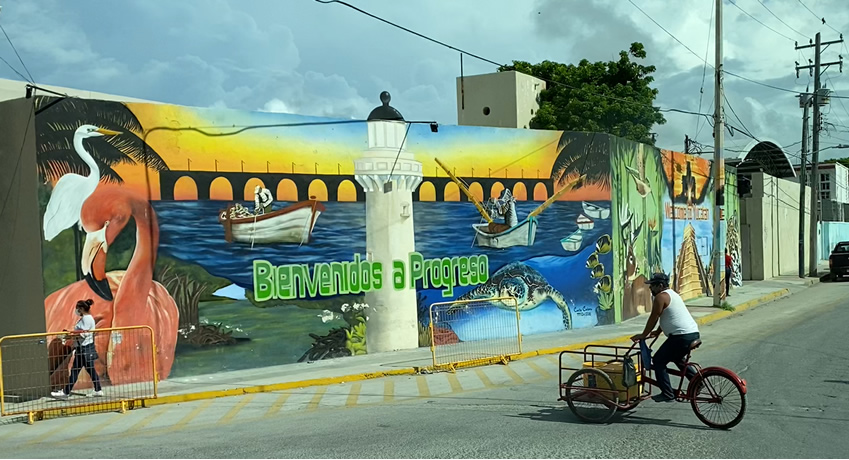 Street mural in Progreso
