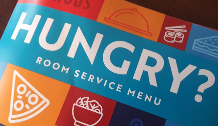 Room service menu