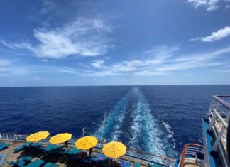 What I Wish I Knew About Sea Days Before I Sailed Aft view from Carnival Ecstasy heading toward Mobile