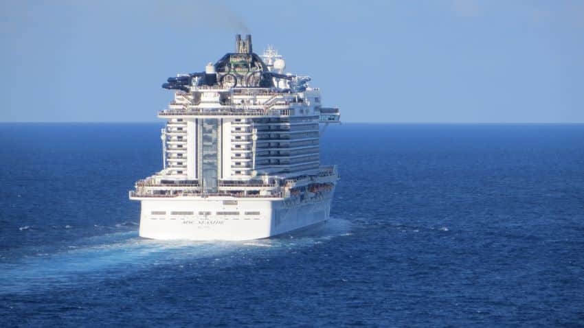 Ship leaving port