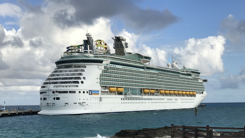 Ship sailing on a short micro cruise