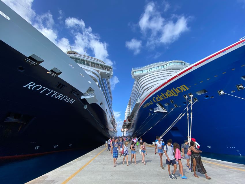 docked cruise ship